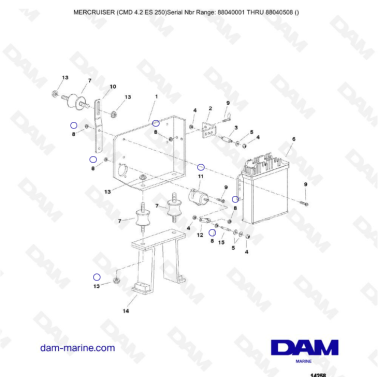 MERCRUISER CMD 4.2 ES 250 - Control unit & bracket