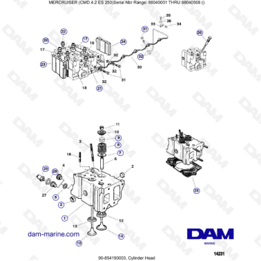 MERCRUISER CMD 4.2 ES 250 - Cylinder head