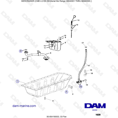 MERCRUISER CMD 4.2 ES 250 - Oil pan