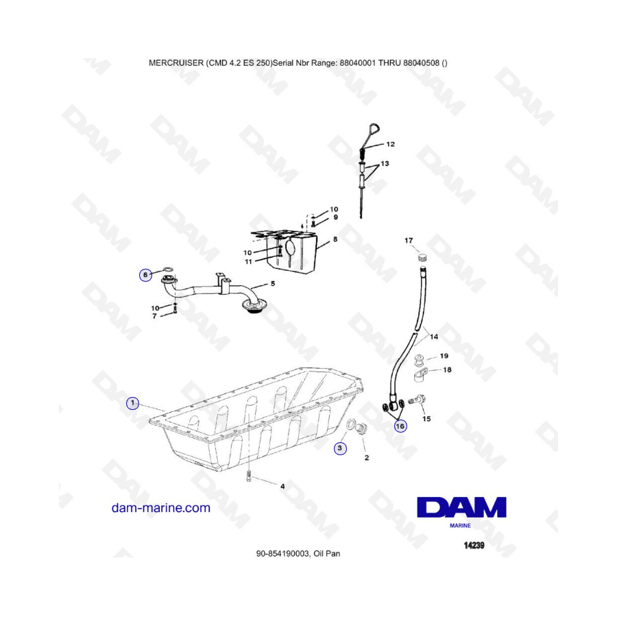 MERCRUISER CMD 4.2 ES 250 Oil Pan