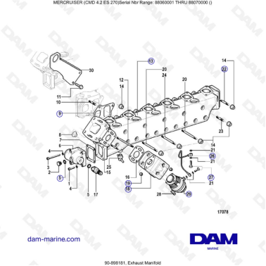 MERCRUISER CMD 4.2 ES 270 - Exhaust manifold