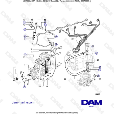 MERCRUISER CMD 4.2 ES 270 - Fuel injection (mechanical)