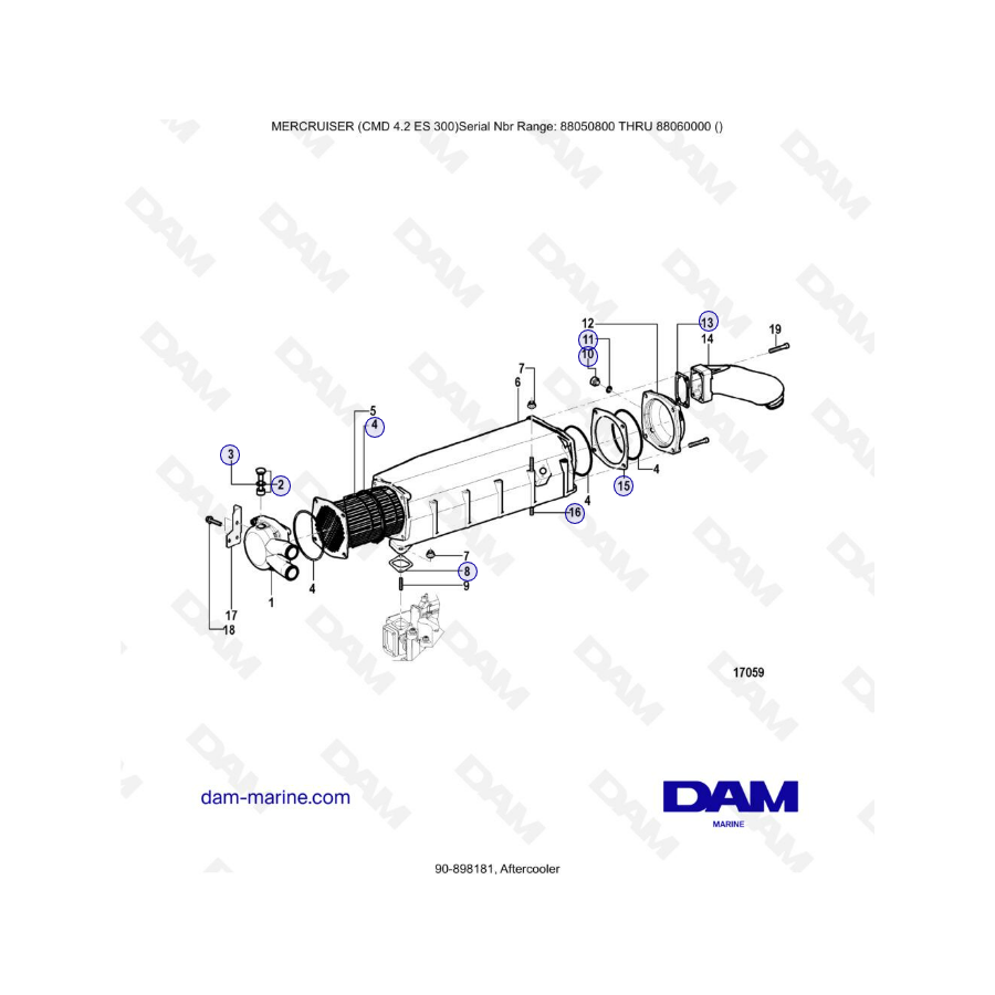 MERCRUISER CMD 4.2 ES 300 - Aftercooler