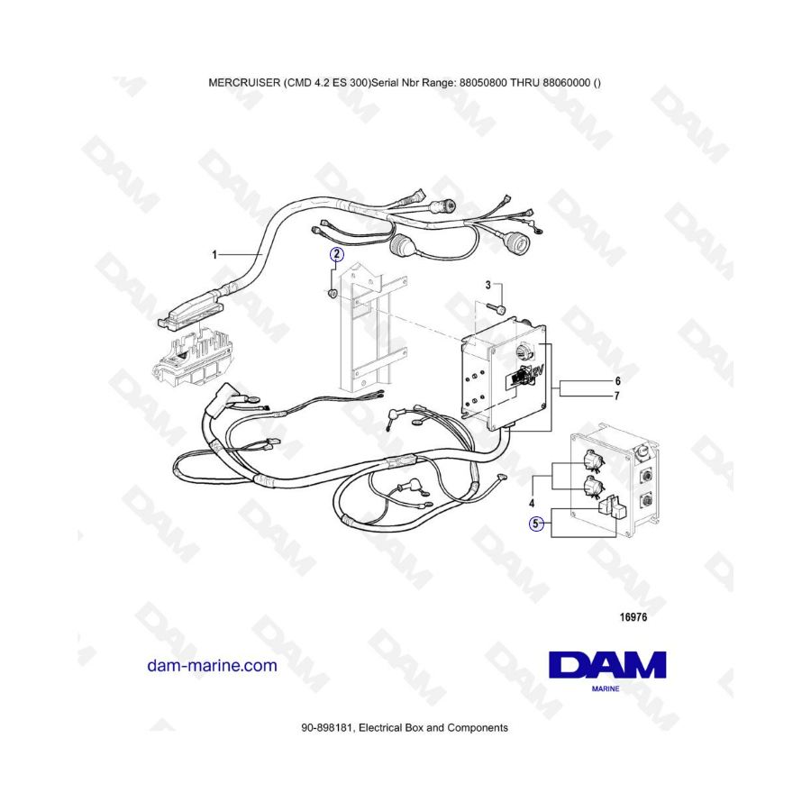 MERCRUISER CMD 4.2 ES 300 - Electrical box & components