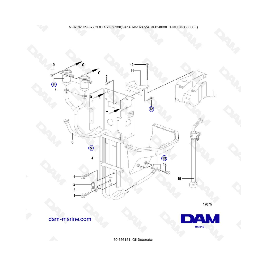 MERCRUISER CMD 4.2 ES 300 - Separador de aceite