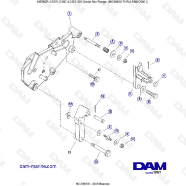 MERCRUISER CMD 4.2 ES 300 - Shift bracket