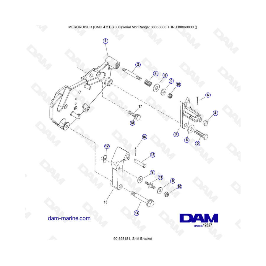 MERCRUISER CMD 4.2 ES 300 - Shift Bracket