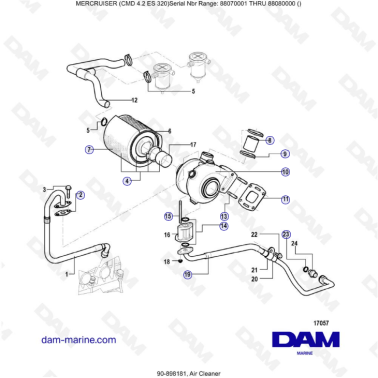 MERCRUISER CMD 4.2 ES 320 - Air cleaner
