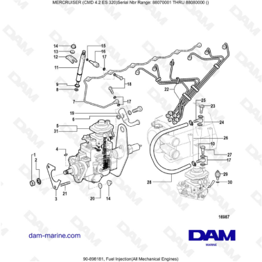 MERCRUISER CMD 4.2 ES 320 - Fuel injection (meca)