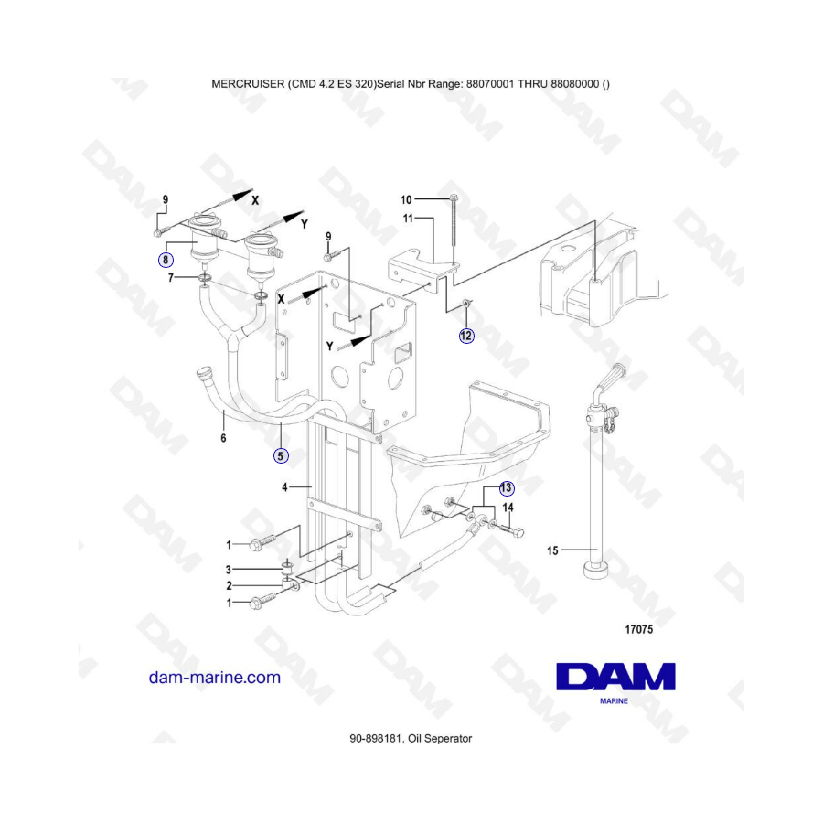 MERCRUISER CMD 4.2 ES 320 - Oil separator