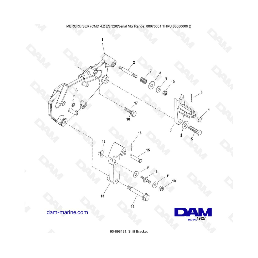 MERCRUISER CMD 4.2 ES 320 - Shift Bracket