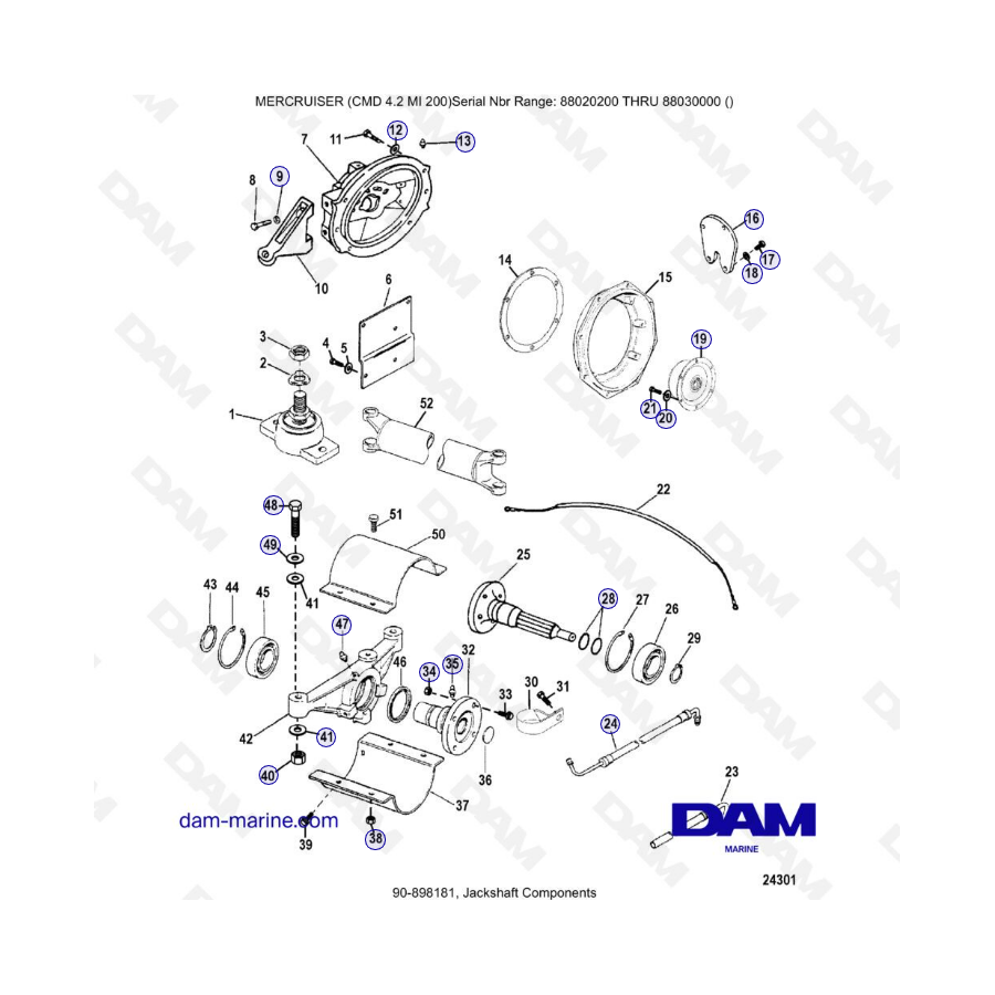 MERCRUISER CMD 4.2 MI 200 - Jackshaft components
