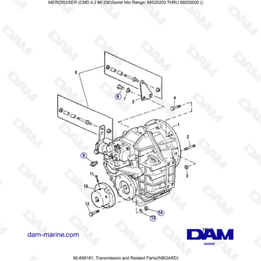 MERCRUISER CMD 4.2 MI 200 - Transmission & Related parts (inboard)