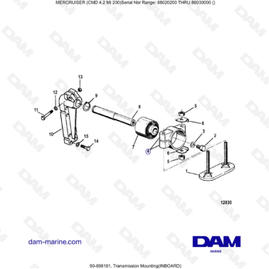 MERCRUISER CMD 4.2 MI 200 - Transmission mounting (inboard)