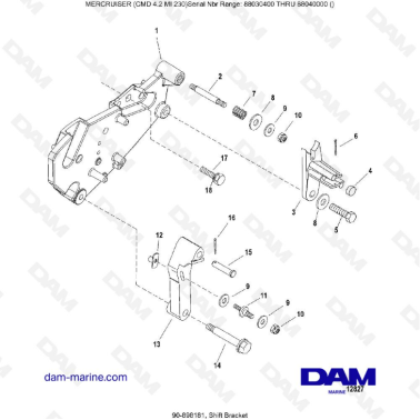 MERCRUISER CMD 4.2 MI 230 - Shift bracket