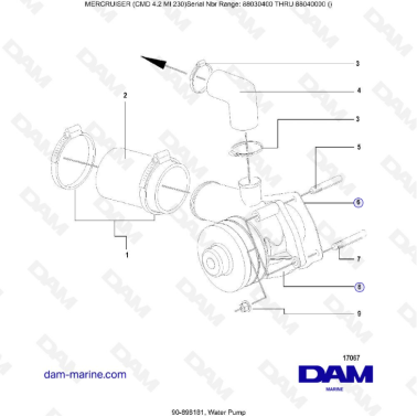 MERCRUISER CMD 4.2 MI 230 - Water pump