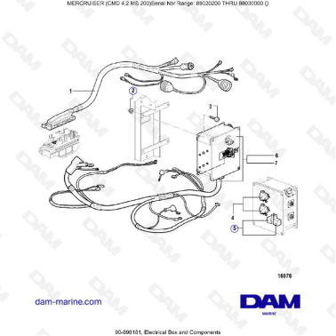 MERCRUISER CMD 4.2 MS 200 - Electrical box & components