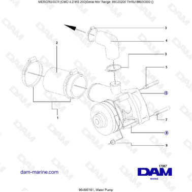 MERCRUISER CMD 4.2 MS 200 - Water pump