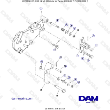 MERCRUISER CMD 4.2 MS 230 - Shift bracket