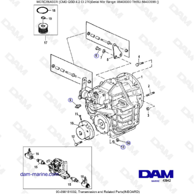 MERCRUISER CMD QSD 4.2 EI 270 - Transmission & related parts (inboard)