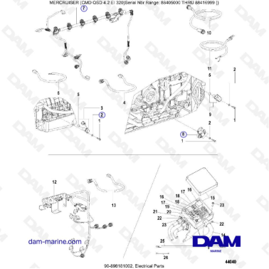 MERCRUISER CMD QSD 4.2 EI 320 - Electrical parts