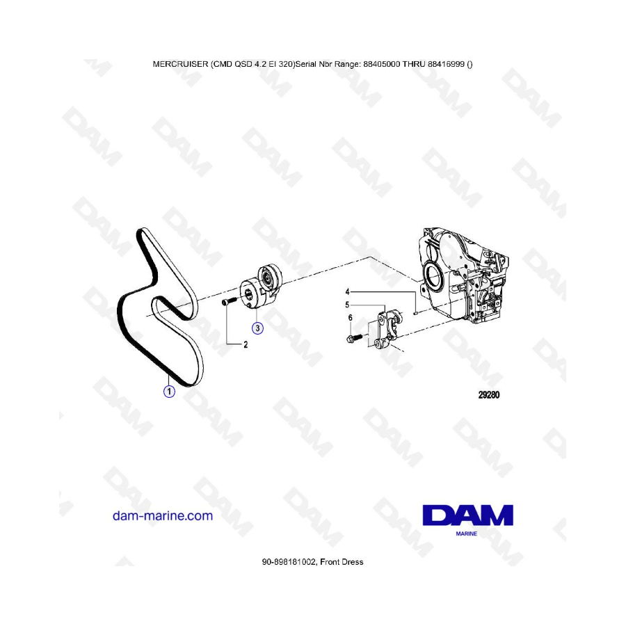 MERCRUISER CMD QSD 4.2 EI 320 - Decoración frontal