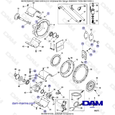 MERCRUISER CMD QSD 4.2 EI 320 - Jackshaft components