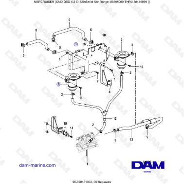 MERCRUISER CMD QSD 4.2 EI 320 - Oil separator