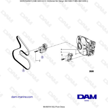 MERCRUISER CMD QSD 4.2 EI 350 - Front dress