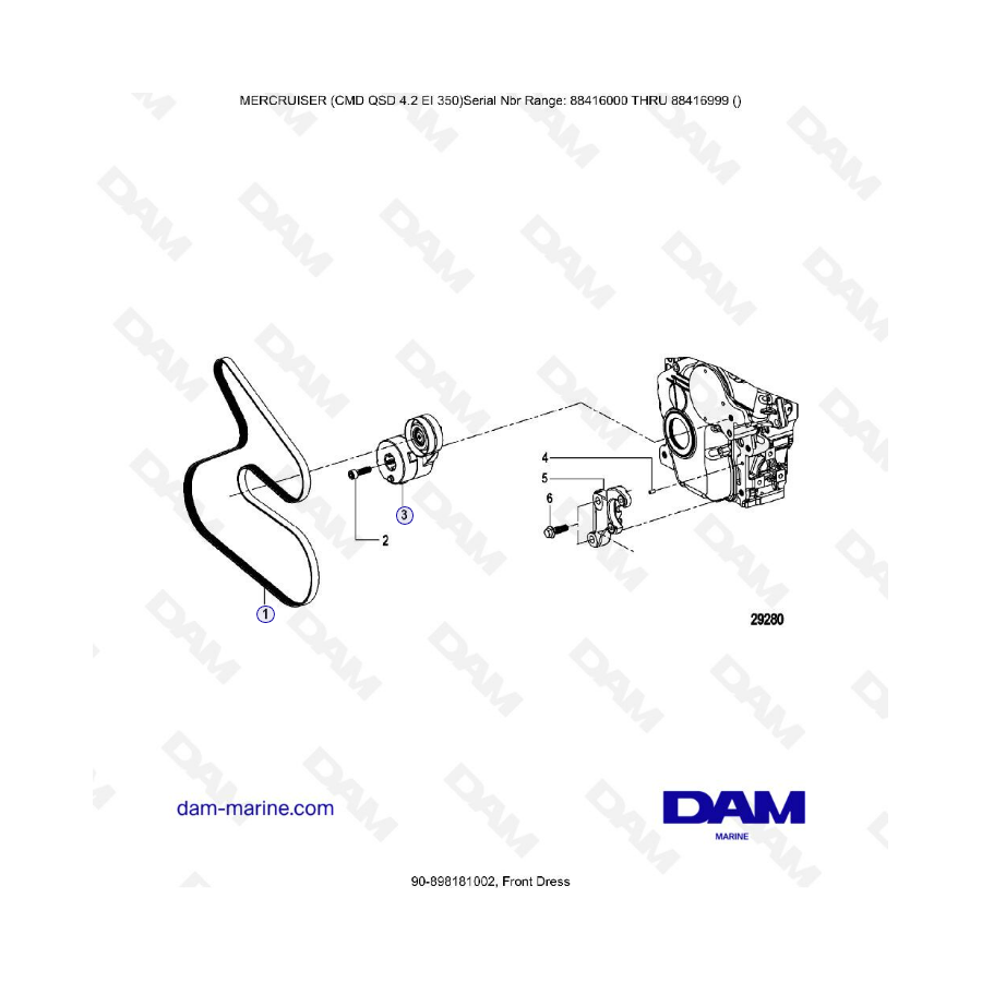 MERCRUISER CMD QSD 4.2 EI 350 - Decoración frontal