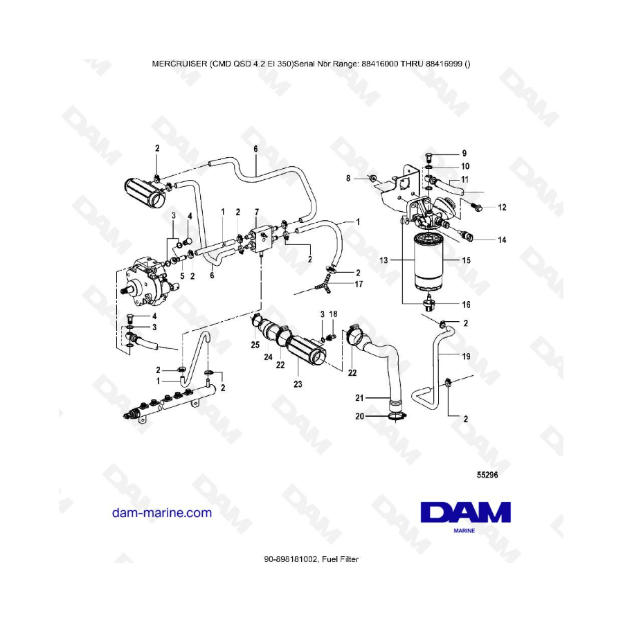 MERCRUISER CMD QSD 4.2 EI 350 - Fuel filter