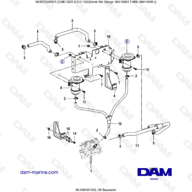 MERCRUISER CMD QSD 4.2 EI 350 - Oil separator