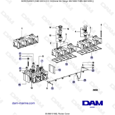 MERCRUISER CMD QSD 4.2 EI 350 - Rocker cover