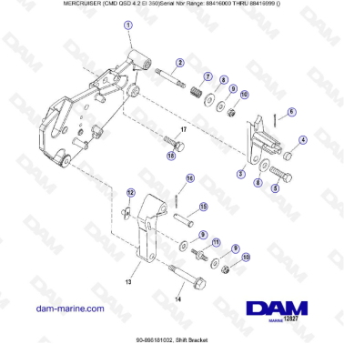 MERCRUISER CMD QSD 4.2 EI 350 - Shift bracket