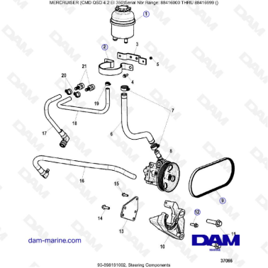 MERCRUISER CMD QSD 4.2 EI 350 - Steering components