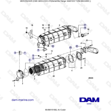 MERCRUISER CMD QSD 4.2 ES 270 - Air cooler