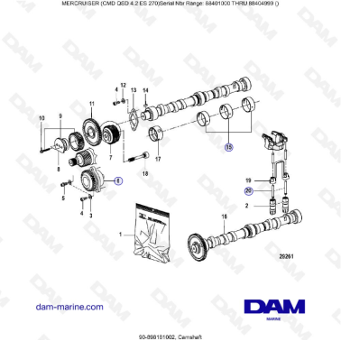 MERCRUISER CMD QSD 4.2 ES 270 - Camshaft