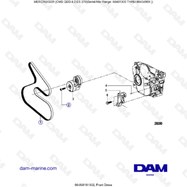 MERCRUISER CMD QSD 4.2 ES 270 - Front dress