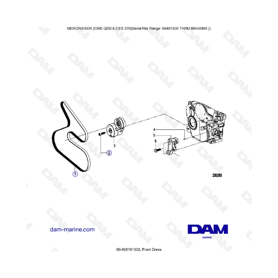 MERCRUISER CMD QSD 4.2 ES 270 - Decoración frontal