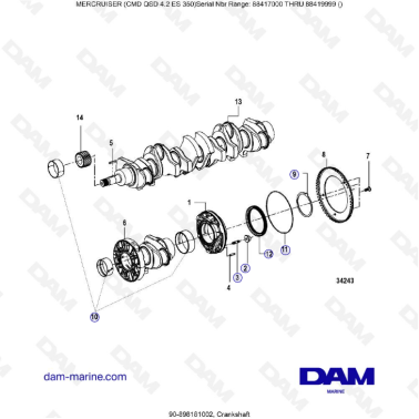 MERCRUISER CMD QSD 4.2 ES 350 - Crankshaft