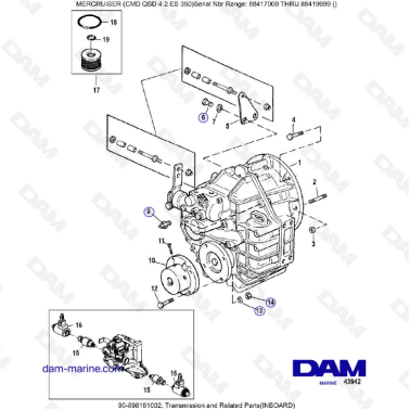 MERCRUISER CMD QSD 4.2 ES 350 - Transmission & Related parts (inboard)