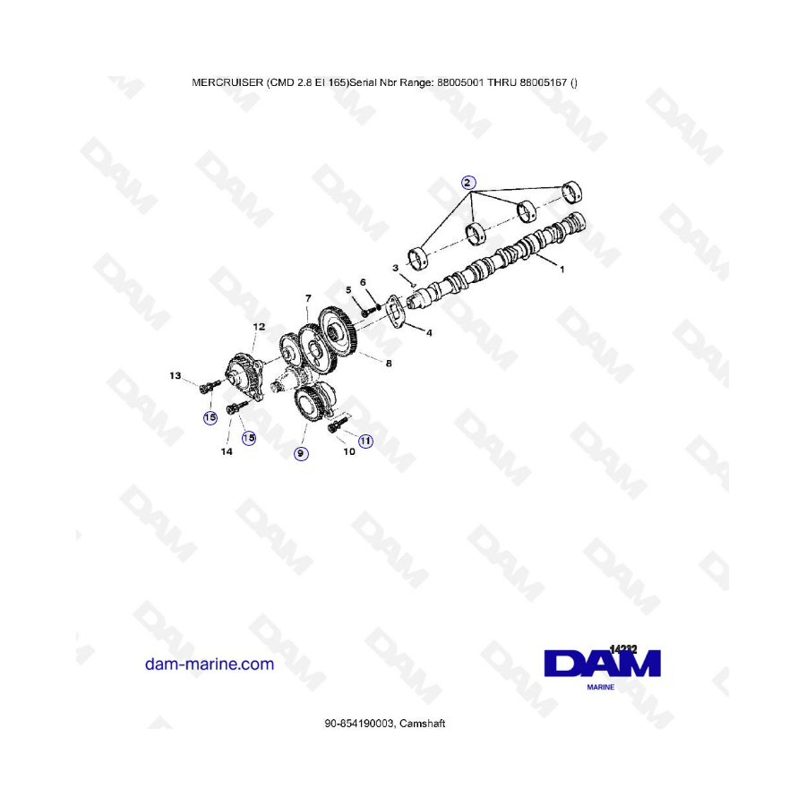 MERCRUISER CMD QSD 2.8 EI 165 - Camshaft