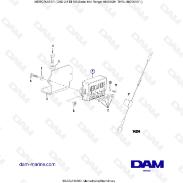 MERCRUISER CMD 2.8 EI 165 - Mercathode (Sterndrive)