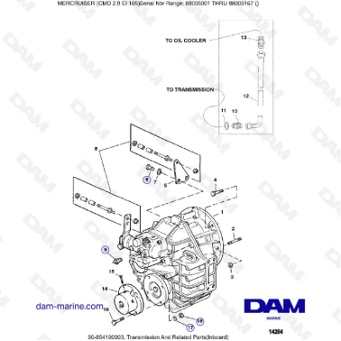 MERCRUISER CMD 2.8 EI 165 - Transmission & Related Parts (inboard)