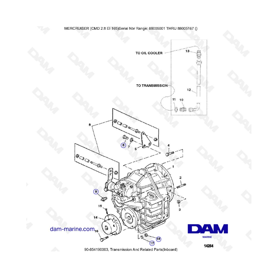 MERCRUISER CMD 2.8 EI 165 - Transmission & Related Parts (inboard)