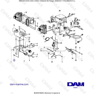 MERCRUISER CMD 2.8 EI 170 - Electrical components