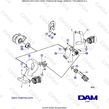 MERCRUISER CMD 2.8 EI 170 - Exhaust elbow