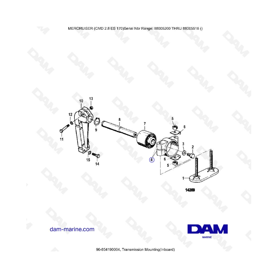 MERCRUISER CMD 2.8 EI 170 - Transmission mounting