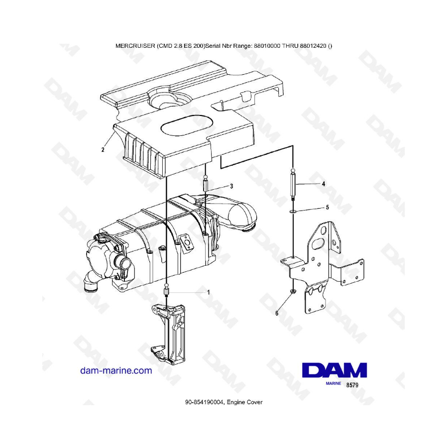 MERCRUISER CMD 2.8 EI 200 - Engine cover MERCRUISER CMD 2.8 EI 200 - Engine cover