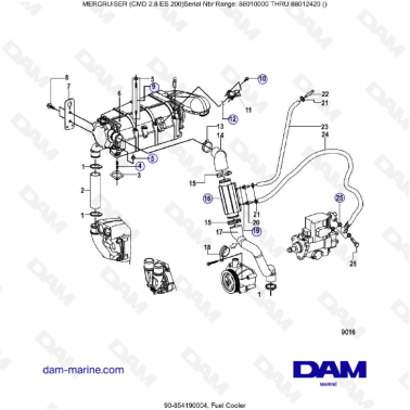 MERCRUISER CMD 2.8 EI 200 - Fuel cooler